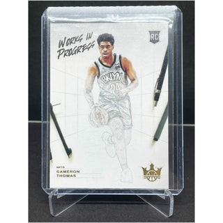 2021-22 Panini Court Kings Work In Progress Cameron Thomas RC - No. 21