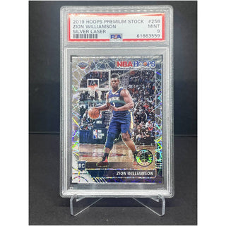 2019 Hoops Premium Stock Zion Williamson Silver Laser PSA Mint 9