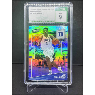 2019 Panini National Convention Silver Packs Prospects Zion Williamson 012/299 CSG Mint 9