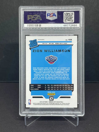 2019 Panini Donruss Optic Zion Williamson Fanatics Rated Rookie PSA Gem Mint 10