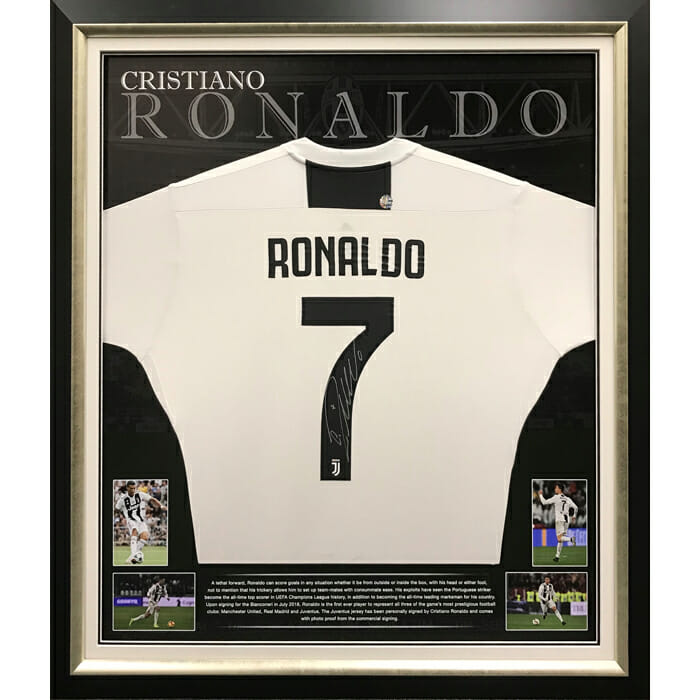 Cristiano Ronaldo Signed Juventus Jersey Framed