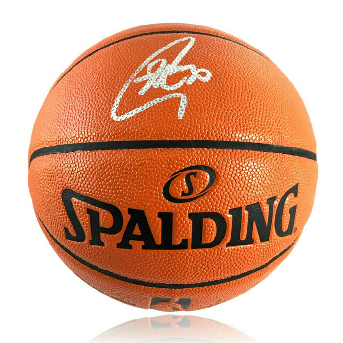 Sport Case in Curry Signed of Perspex Display Spalding - Stephen Icons Basketball